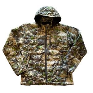 SKRE Camo Hunting Outdoor Down Jacket Winter Pockets Zip Lightweight Men’s M